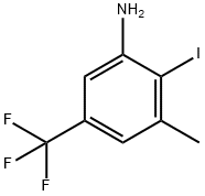2-Iodo-3-methyl-5-(trifluoromethyl)benzenamine Structure