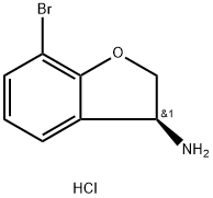 (3S)-7-BROMO-2,3-DIHYDRO-1-BENZOFURAN-3-AMINE HYDROCHLORIDE Structure