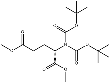 L-Glutamic acid, N,N-bis[(1,1-dimethylethoxy)carbonyl]-, 1,5-dimethyl ester 구조식 이미지