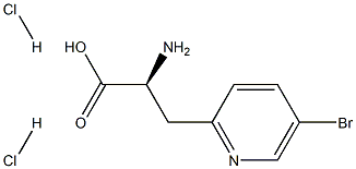 (S)-2-Amino-3-(5-bromopyridin-2-yl)propanoic acid dihydrochloride 구조식 이미지