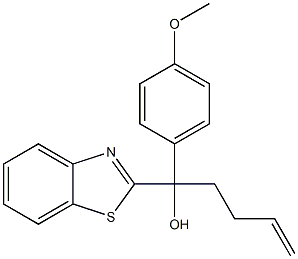 1-(benzo[d]thiazol-2-yl)-1-(4-methoxyphenyl)pent-4-en-1-ol Structure