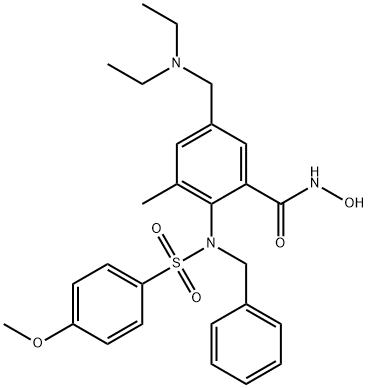 2-[benzyl-(4-methoxyphenyl)sulfonylamino]-5-(diethylaminomethyl)-N-hydroxy-3-methylbenzamide Structure