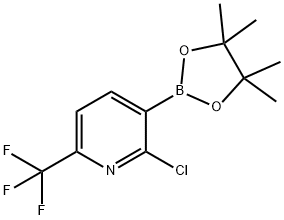 2-Chloro-3-(4,4,5,5-tetramethyl-1,3,2-dioxaborolan-2-yl)-6-(trifluoromethyl)pyridine Structure