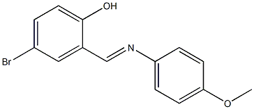 Phenol,4-bromo-2-[[(4-methoxyphenyl)imino]methyl]- 구조식 이미지