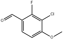 3-Chloro-2-fluoro-4-methoxybenzaldehyde 구조식 이미지