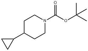 1-Piperidinecarboxylic acid, 4-cyclopropyl-, 1,1-dimethylethyl ester Structure