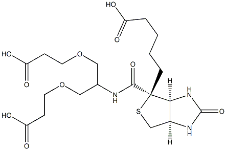 2-(Biotin-amido)-1,3-bis(carboxylethoxy)propane Structure