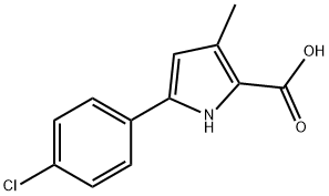 5-(4-chlorophenyl)-3-methyl-1H-pyrrole-2-carboxylic acid 구조식 이미지