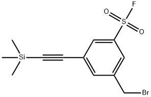 3-(Bromomethyl)-5-((trimethylsilyl)ethynyl)benzenesulfonyl fluoride >=95% Structure