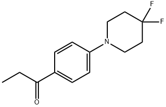 1-(4-(4,4-difluoropiperidin-1-yl)phenyl)propan-1-one Structure