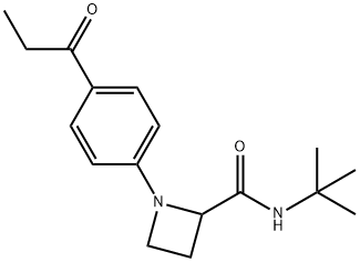 N-(tert-butyl)-1-(4-propionylphenyl)azetidine-2-carboxamide Structure