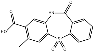 7-methyl-11-oxo-10,11-dihydrodibenzo[b,f][1,4]thiazepine-8-carboxylic acid 5,5-dioxide Structure