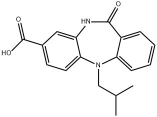 5-isobutyl-11-oxo-10,11-dihydro-5H-dibenzo[b,e][1,4]diazepine-8-carboxylic acid Structure