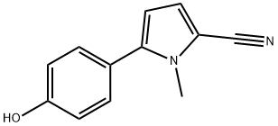 5-(4-hydroxyphenyl)-1-methyl-1H-pyrrole-2-carbonitrile Structure