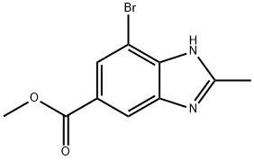 7-Bromo-2-methyl-1H-benzoimidazole-5-carboxylic acid methyl ester Structure