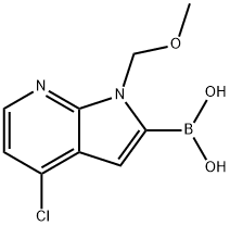 (4-chloro-1-(methoxymethyl)-1H-pyrrolo[2,3-b]pyridin-2-yl)boronic acid Structure