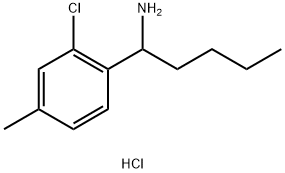 1-(2-chloro-4-methylphenyl)pentan-1-amine hydrochloride 구조식 이미지