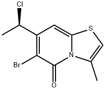 (R)-6-bromo-7-(1-chloroethyl)-3-methyl-5H-thiazolo[3,2-a]pyridin-5-one Structure