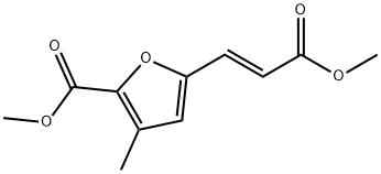 5-(2-Methoxycarbonyl-vinyl)-3-methyl-furan-2-carboxylic acid methyl ester Structure
