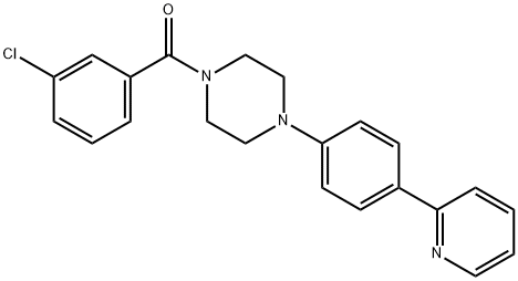 (3-chlorophenyl)(4-(4-(pyridin-2-yl)phenyl)piperazin-1-yl)methanone Structure