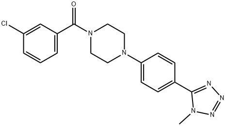 (3-chlorophenyl)(4-(4-(1-methyl-1H-tetrazol-5-yl)phenyl)piperazin-1-yl)methanone Structure