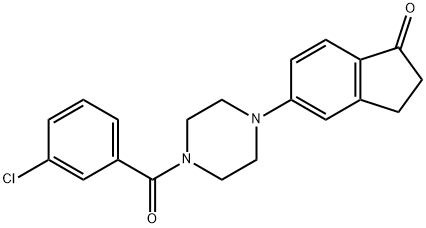 5-(4-(3-chlorobenzoyl)piperazin-1-yl)-2,3-dihydro-1H-inden-1-one Structure