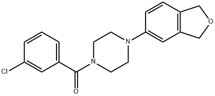 (3-chlorophenyl)(4-(1,3-dihydroisobenzofuran-5-yl)piperazin-1-yl)methanone Structure