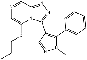 3-(1-methyl-5-phenyl-1H-pyrazol-4-yl)-5-propoxy-[1,2,4]triazolo[4,3-a]pyrazine Structure