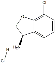 (3R)-7-CHLORO-2,3-DIHYDRO-1-BENZOFURAN-3-AMINE HYDROCHLORIDE 구조식 이미지