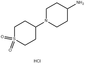 1-(1,1-dioxidotetrahydro-2H-thiopyran-4-yl)-4-piperidinamine dihydrochloride Structure