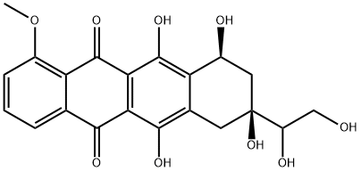 (7S,9S)-9-(1,2-dihydroxyethyl)-6,7,9,11-tetrahydroxy-4-methoxy-8,10-dihydro-7H-tetracene-5,12-dione 구조식 이미지