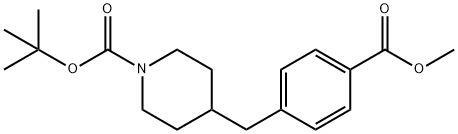 tert-butyl 4-(4-(methoxycarbonyl)benzyl)piperidine-1-carboxylate 구조식 이미지