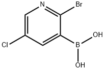 2-Bromo-5-chloropyridine-3-boronic acid Structure