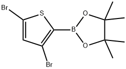 (3,5-Dibromothiophen-2-yl)boronic acid pinacol ester 구조식 이미지