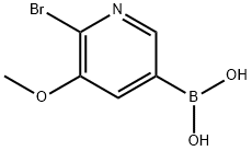 2-Bromo-3-methoxypyridine-5-boronic acid 구조식 이미지