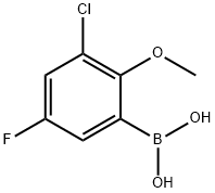 (3-chloro-5-fluoro-2-methoxyphenyl)boronic acid Structure