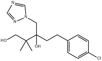 5-(4-Chlorophenyl)-2,2-dimethyl-3-(1H-1,2,4-triazol-1-ylmethyl)-1,3-pentanediol 구조식 이미지