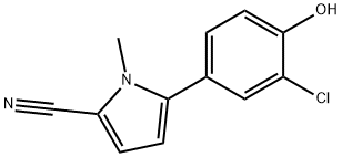 5-(3-chloro-4-hydroxyphenyl)-1-methyl-1H-pyrrole-2-carbonitrile Structure