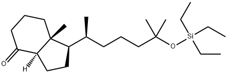 (1R,3aR,7aR)-7a-methyl-1-[(2S)-6-methyl-6-triethylsilyloxyheptan-2-yl]-2,3,3a,5,6,7-hexahydro-1H-inden-4-one 구조식 이미지