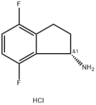(S)-4,7-Difluoro-2,3-dihydro-1H-inden-1-amine hydrochloride Structure