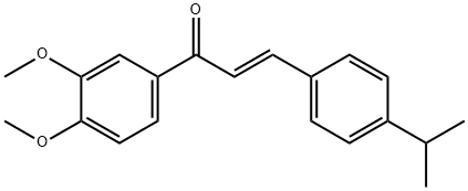 (2E)-1-(3,4-dimethoxyphenyl)-3-[4-(propan-2-yl)phenyl]prop-2-en-1-one 구조식 이미지