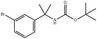 tert-Butyl N-[2-(3-bromophenyl)propan-2-yl]carbamate 구조식 이미지