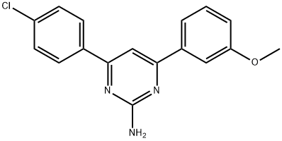 4-(4-chlorophenyl)-6-(3-methoxyphenyl)pyrimidin-2-amine 구조식 이미지