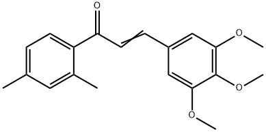 (2E)-1-(2,4-dimethylphenyl)-3-(3,4,5-trimethoxyphenyl)prop-2-en-1-one 구조식 이미지