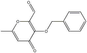 4H-Pyran-2-carboxaldehyde, 6-methyl-4-oxo-3-(phenylmethoxy)- 구조식 이미지