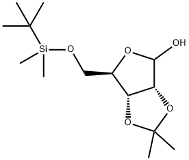 5-O-TERT-BUTYLDIMETHYLSILYL-2,3-O-ISOPROPYLIDENE-D-RIBOFURANOSE 구조식 이미지