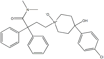 4-[4-(4-chlorophenyl)-4-hydroxy-1-oxidopiperidin-1-ium-1-yl]-N,N-dimethyl-2,2-diphenylbutanamide 구조식 이미지