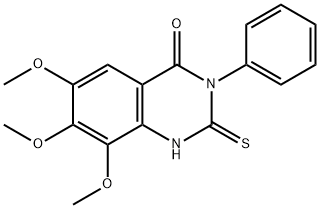 2-Mercapto-6,7,8-trimethoxy-3-phenyl-3H-quinazolin-4-one Structure