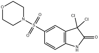 3,3-dichloro-5-morpholin-4-ylsulfonyl-1H-indol-2-one Structure