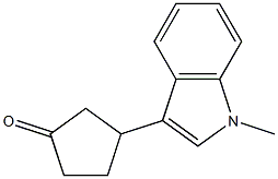 Cyclopentanone, 3-(1-methyl-1H-indol-3-yl)- Structure